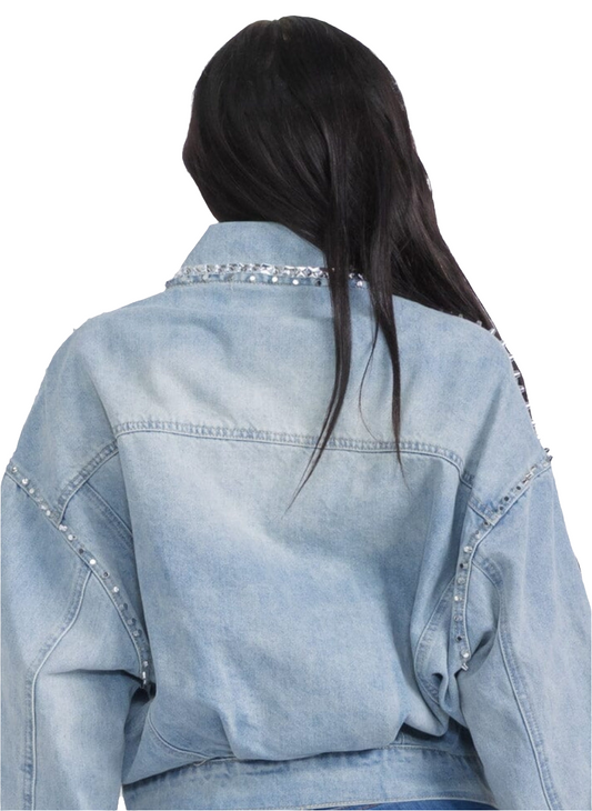 WOMEN'S DENIM DESIGN JEAN SHORT JACKET