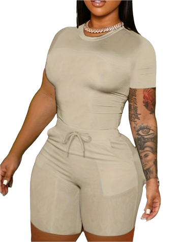 BASIC ROUND NECK SHORT SET