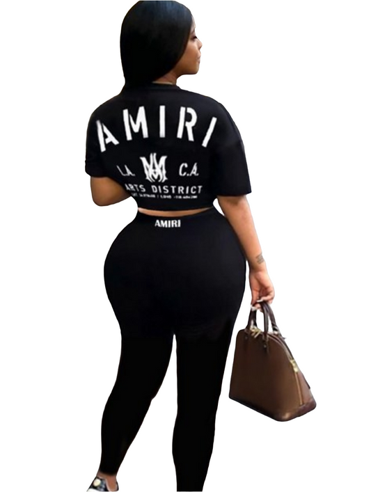 CAUSAL MILK SILK TWO-PIECE PANTS SET